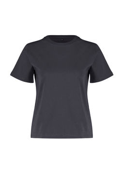 Antrasit %100 Pamuk Basic Bisiklet Yaka Orme T-Shirt TWOSS23TS00000