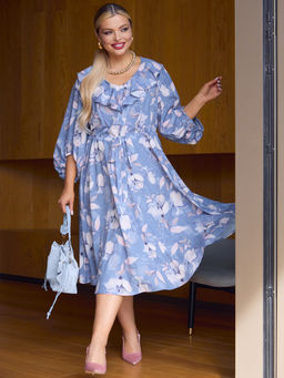 Платье 0327-1п синий - Dora фото 31