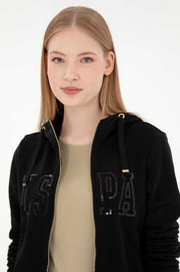Kad_n Siyah Basic Sweatshirt Sepette S_rpriz _ndirim - U.s. polo assn фото 2