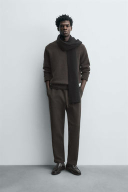 PANTAL?N CINTURA JOGGER CONFORT / Marr?n oscuro