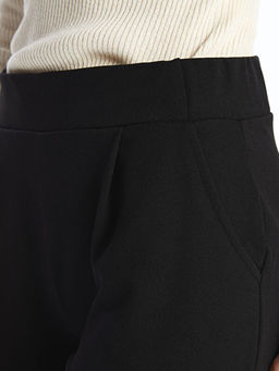 Kad?n Beli Lastikli D?z Pantolon