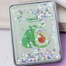 Зеркало-шейкер раскладное "Sparkles avocado" two (8*6 см)