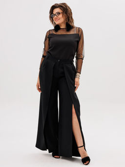 Блуза ANELLI 1777-Р черный туман  фото 5