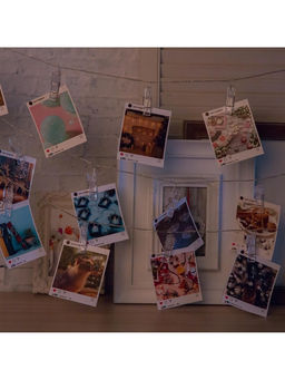 Гирлянда «Нить» 5 м с насадками «Прищепки», IP20, прозрачная нить, 30 LED, свечение тёплое белое, 8 режимов, 220 В