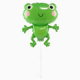 Цена за 5 шт. Воздушный шар фольгированный 14" «Лягушонок», фигура, для палочки