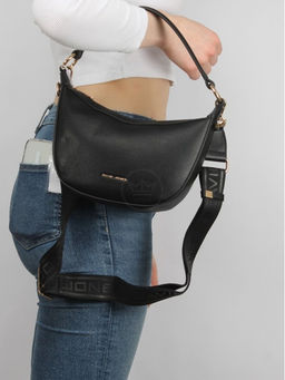 Сумка женская искусственная кожа DJ-СМ 7186-BLACK, 1отд, плечевой ремень, черный SALE 263860 - Adelia фото 9