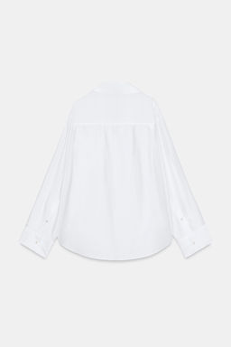 CAMISA SATINADA OVERSIZE / Blanco - Zara фото 8