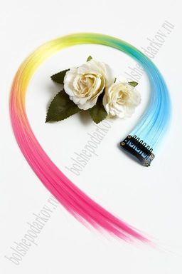 Прядь волос трехцветная на заколке (6 шт) SF-3046, №6