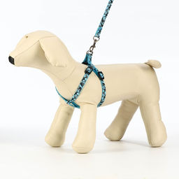 Комплект прошитый Милитари, поводок 120 х 1 см, ОГ 23-35 см, синий - Пижон фото 2