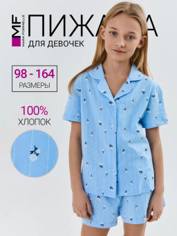 Комплект для девочек (рубашка, шорты)