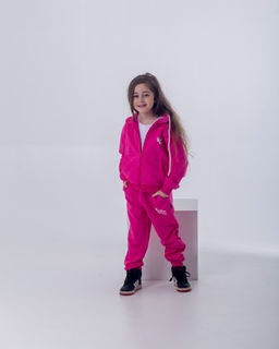 058П Детский костюм на молнии, фуксия - Knitka wear фото 6