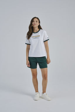 Футболка Белый/Зеленый ATSC SS Tee - Anta фото 2