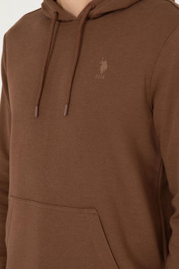 Мужской коричневый базовый свитшот - U.s. polo assn фото 7