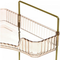 Полка для ванны угловая двойная "Фреш"бежевая 25,7х29,7х25,7см