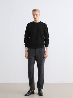 Bisiklet Yaka Fitilli Erkek Triko Kazak