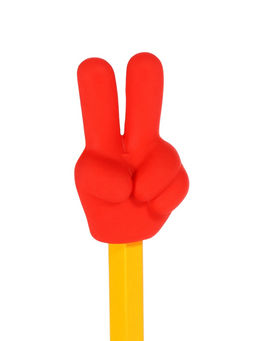 Цена за 8 шт. Ластик фигурный «Жесты» насадка на карандаш, МИКС