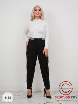 Брюки женские из плотного трикотажа