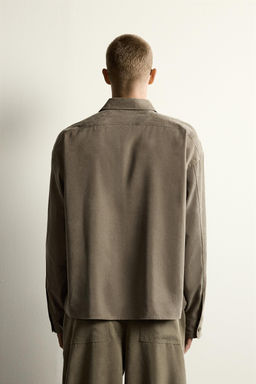 CAMISA FLUIDA RELAXED FIT / Marr?n - Zara фото 3