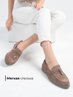 Лоферы туфли EDART 170.2614be. Коричневый капучино  фото 5