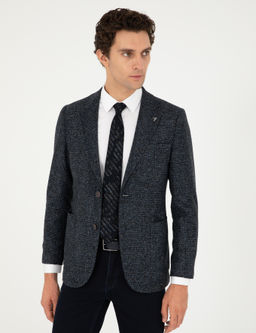 Темно-синяя приталенная куртка - Cacharel фото 3