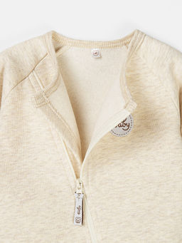 Комбинезон косуха с закрытой ножкой "Ванильный пудинг" утепленный 0+