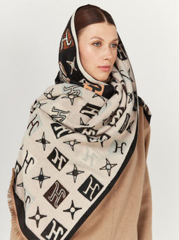 в составе ШЕРСТЬ и КАШЕМИР Большой, мягкий, теплый  двусторонний палантин - Tantino фото 6