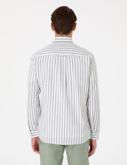 Haki Regular Fit _izgili Uzun Kollu G_mlek - Pierre cardin фото 5