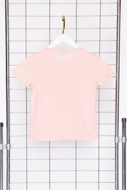 Pembe K?z Cocuk %100 Pamuk Cilek Desenli Regular/Normal Kal?p K?sa Kol Orme T-Shirt TKDSS24TS00007 - Trendyolmilla фото 7
