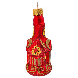 Елочная игрушка фигурка стеклянная Замок Народные Узоры h11см, ручная художественная роспись, подарочная упаковка (Россия) - Домашняя мода фото 3