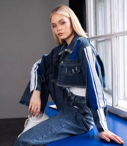 Джинсовая куртка #КТ8826 (3), синий