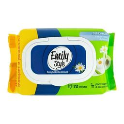 EMILY STYLE влажн.туалетная бумага (72шт) Растворяющаяся с крышкой