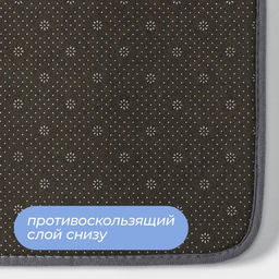 Коврик для ванной и туалета SAVANNA Стоун, 40?60 см, серый  фото 5