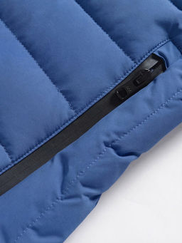 Куртка женская стёганая с капюшоном с графеновой подкладкой синего цвета 9624_1S