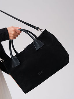 Замшевая сумка Iris DBR 31372 черный велюр фото 5