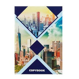 Тетрадь А4, 96 листов в клетку Calligrata Город. Коллаж, обложка мелованный картон, блок офсет