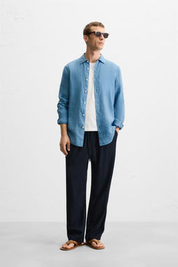 RELAXED FIT LYOCELL TROUSERS - Zara фото 2