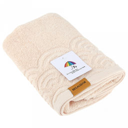 Полотенце махровое "Волна" 34х75см, хлопок 100%, светло-персиковый (Китай)
