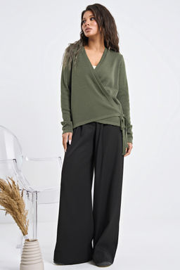 Кардиган прямого силуэта полынь