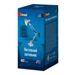 TLI-221 SILVER E27 Светильник настольный. Цоколь Е27. 60W. Механический выключатель. Серебристый. ТМ Uniel - Volpe фото 21