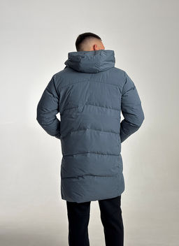 Пуховик средней длины Серо-синий TRN Mid-Long Down Jacket - Anta фото 3