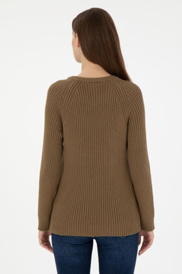 Женский свитер цвета хаки Неожиданная скидка в корзине - U.s. polo assn фото 5