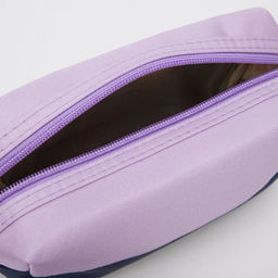 Косметичка на молнии, сиреневая, синяя