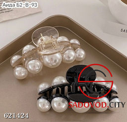 Крабик для волос с жемчугом