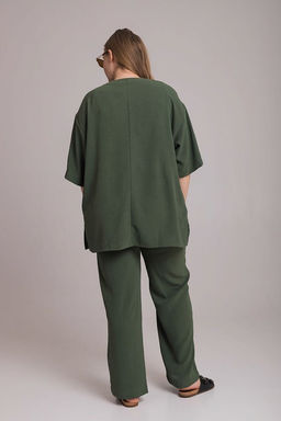 Костюм туника и брюки М325152х хаки - Елена фото 4