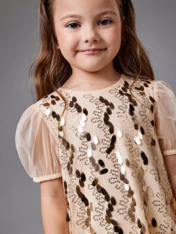 ACOOLA / Платье детское для девочек Evkliya бежевый  фото 3