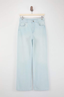 Mavi DOKUMLU Normal Bel %100 Pamuk Uzun Boy Wide Leg Jeans TWOSS26JE00129