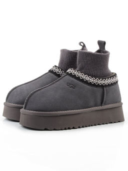 04-X-337 GRAY Угги женские (натуральная замша, 100% шерсть)
