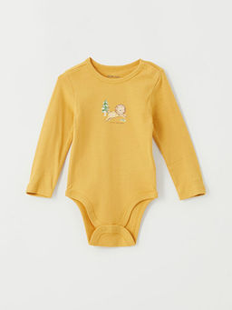 Bask?l? Uzun Kollu Erkek Bebek ??t??tl? Bodysuit 2li