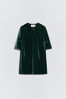 VELVET DRESS WITH DETACHABLE SCARF SOSHIOTSUKI x ZARA  фото 4