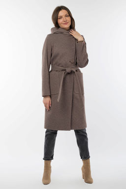 01-10472 Пальто женское демисезонное (пояс)